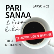 Kristillisen podcastin Pari sanaa ja kuppi kahvia jakso #62 (kausi 2/2024) aiheesta Tehokkuuden ihanne.
