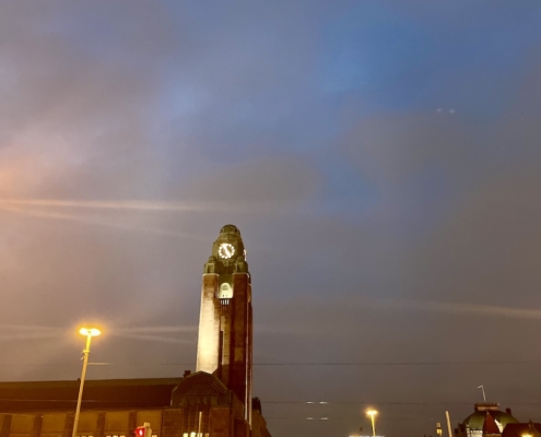 Helsingin rautatieaseman torni.