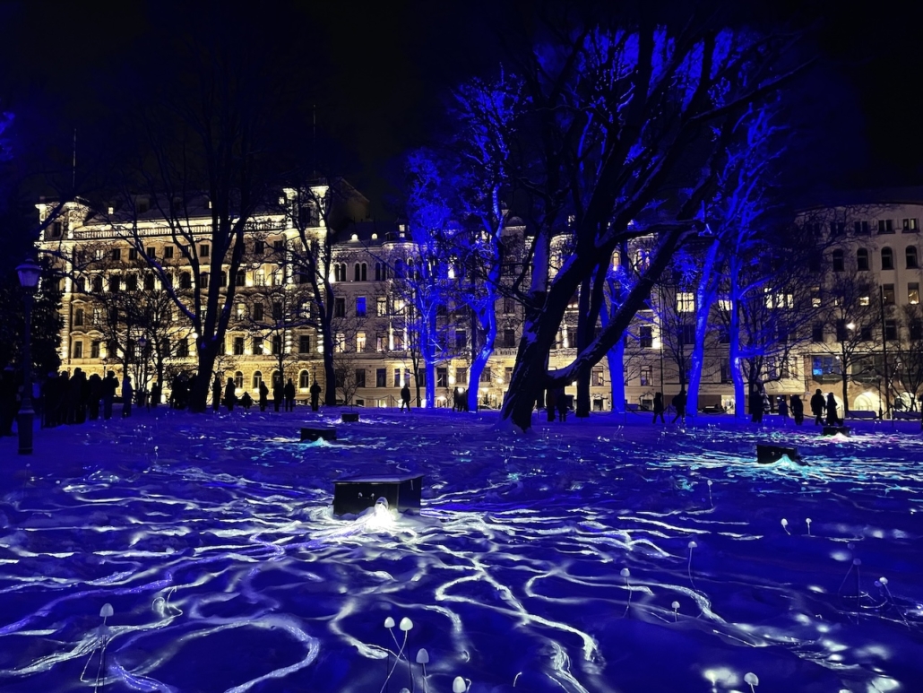 Lux-valoteos Ruttopuistossa.