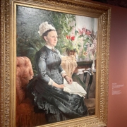 Albert Edelfeltin maalaama muotokuva kauppaneuvoksetar Anna Sinebrychoffista.