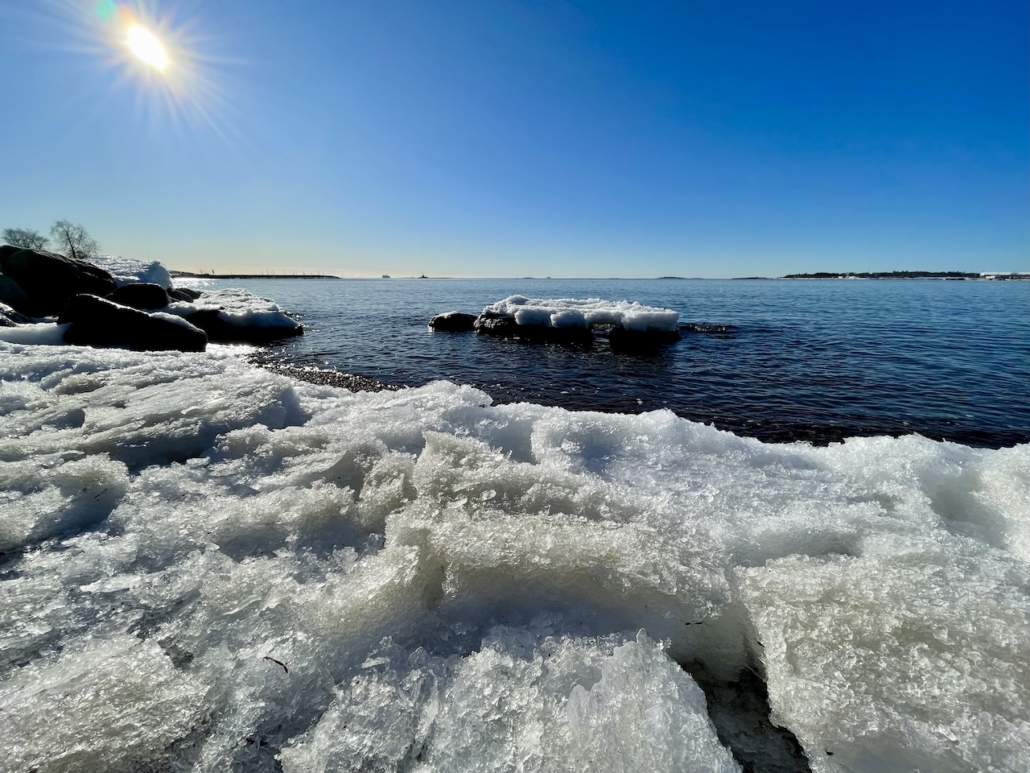 Meri maaliskuussa 2023.