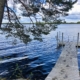 Soinin Iiroonjärven uimalaituri ja järvimaisema.