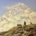 Taustalla jäinen Mount Everest ja Tenzing sitä unelmoimassa.